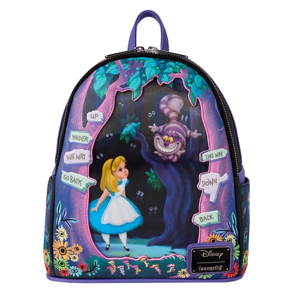 Disney Loungefly Alice in Wonderland Mini Backpack NWT - Picture 1 of 4